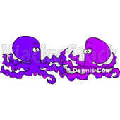 Two Foreign Octopuses Meeting Each Other Clipart © djart #4879