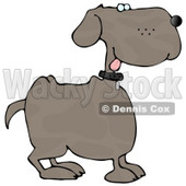Happy Dog with Tongue Out Clipart © djart #4893