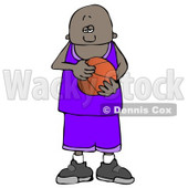 African American Teenage Basketball Player Clipart © djart #4929