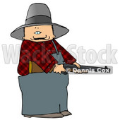 Angry Farmer with a Shotgun Clipart © djart #4933