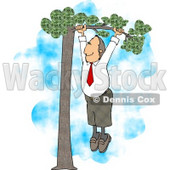 Business Man Hanging Out On A Limb for His Partner Clipart © djart #4960