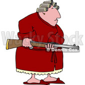 Armed Angry Woman with PMS Clipart © djart #4982