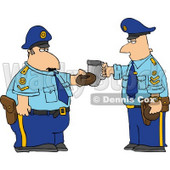 Policemen Toasting Donut and Coffee Cup Together Clipart © djart #4997