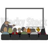 Crowd of People Watching Businessman Give His Presentation Clipart © djart #5002
