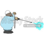 African American Man Using a High Powered Water Pressure Washer Clipart © djart #5012