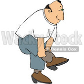 Country Man Putting On His Cowboy Boots Clipart © djart #5021