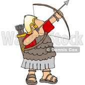 Roman Army Soldier Shooting a Bow and Arrow Clipart © djart #5074