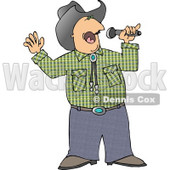 Cowboy Singing Country Music Clipart © djart #5096
