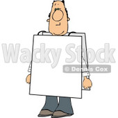 Man Wearing Blank Sign Over His Body Clipart © djart #5097
