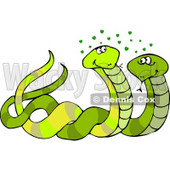 Male & Female Snakes Mating Clipart © djart #5106