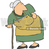 Old Lady with Back Pains Clipart © djart #5107