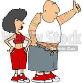 Gangster Man and Woman Hitchhiking Clipart © djart #5117