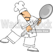 Caucasian Male Chef Carrying a Big Spoon Clipart © djart #5119
