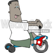 Ethnic Boy Riding a Tricycle Clipart © djart #5140