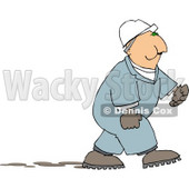 Male Worker Chewing On Tobacco Clipart © djart #5141