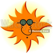 Conceptual Sun Wearing UV Protective Sunglasses Clipart © djart #5147
