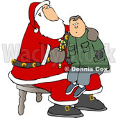 Boy Sitting On Santa's Lap Clipart © djart #5162