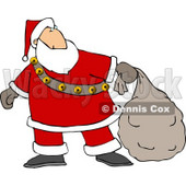Santa Delivering Christmas Presents Clipart © djart #5170