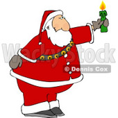 Santa Holding a Lit Candle Clipart © djart #5179