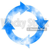 Cloudy Blue Sky Arrows Turning Clockwise Clipart Concept © djart #5246