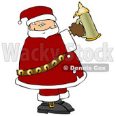 Santa Holding a Beer Stein Clipart Illustration © djart #5479