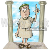 Roman era Philosopher Clipart Illustration © djart #5501