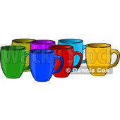 Assorted Coffee Cups Clipart Illustration © djart #5502