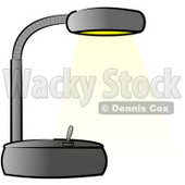 Black Office Desk Lamp Clipart Illustration © djart #5508