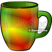 Red & Green Colored Coffee Cup Clipart Illustration © djart #5519