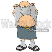 Boy Lifting His Shirt and Showing His Belly Button Clipart Picture © djart #5906