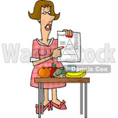 Female Dietitian Teaching the Public About Food and Nutrition Clipart Picture © djart #5951