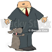 Bad Dog Humping a Businessman's Leg Clipart Picture © djart #5955