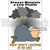 Royalty-Free (RF) Clipart Illustration of a Worker Man On The Ground Under Lightning © djart #59723