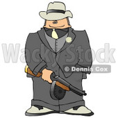 Gangster Armed with a Tommy Gun Clipart Picture © djart #5987