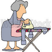 Housewife Ironing Clothes Clipart Picture © djart #6016