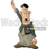 Hitler Adolf Saluting a Crowd at a Rally Clipart Picture © djart #6023