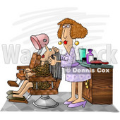Hairdresser Working On a Client Clipart Picture © djart #6039