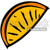 Orange Wedge Slice Clipart Picture © djart #6068