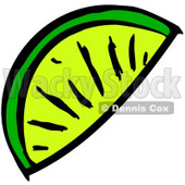 Lime Wedge Slice Clipart Picture © djart #6073