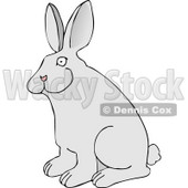 Pet Rabbit with Big Ears Clipart Picture © djart #6074