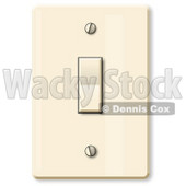 Standard Household Rocker Light Switch Clipart Picture © djart #6079