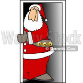 Santa Claus Standing in a Doorway Clipart Picture © djart #6082