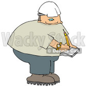 Male Worker Writing On Notepad Clipart Picture © djart #6090