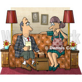 Male Life Insurance Sales Agent Talking to a Client Clipart Picture © djart #6108
