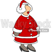 Mrs Santa Claus in Her Red and White Suit Clipart © djart #6118