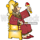 King Sitting On His Throne Clipart Picture © djart #6185