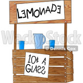 Funny Lemonade Stand Operated by Children Clipart Illustration © djart #6190