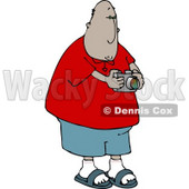 Man Taking a Photo With a Digital Camera Clipart Picture © djart #6250