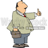 Businessman with Thumbs Up - Royalty-free Clipart Illustration © djart #6259