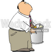 Businessman Taking Out Garbage  - Royalty-free Clipart Illustration © djart #6263